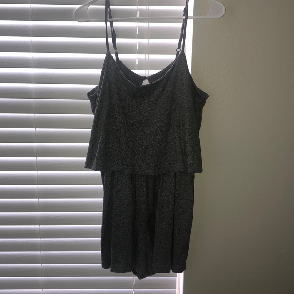 Topshop heather grey comfy romper